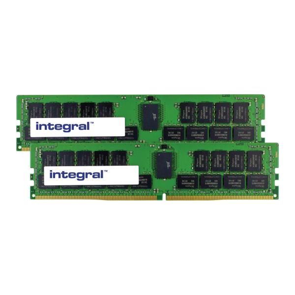 Integral IN4T64GRGPTX2K2 memoria 128 GB 2 x 64 GB DDR4 Data Integrity Check [verifica integrità dati] (128GB [2x64GB] SERVER RAM MODULE KIT DDR4 3200MHZ PC4-25600 REGISTERD ECC DIMM RANK2 1.2V 4GX4 CL22 INTEGRAL)