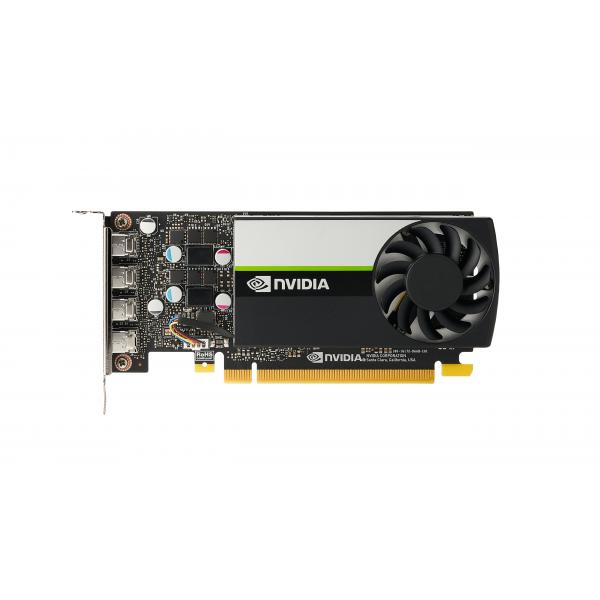 HP Scheda grafica NVIDIA Quadro T1000 da 8 GB 4mDP (NVIDIA T1000 8GB GDDR6 PCIe 3x16 LP/FH Quad 4xMini DP / 896 Cuda cores / 50W)