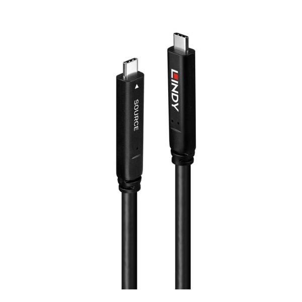 Lindy 43333 cavo USB USB 3.2 Gen 1 [3.1 Gen 1] 10 m USB C Nero (Usb Cable 10 M Usb 3.2 Gen 1 - [3.1 Gen 1] Usb C Black - Warranty: 24M)