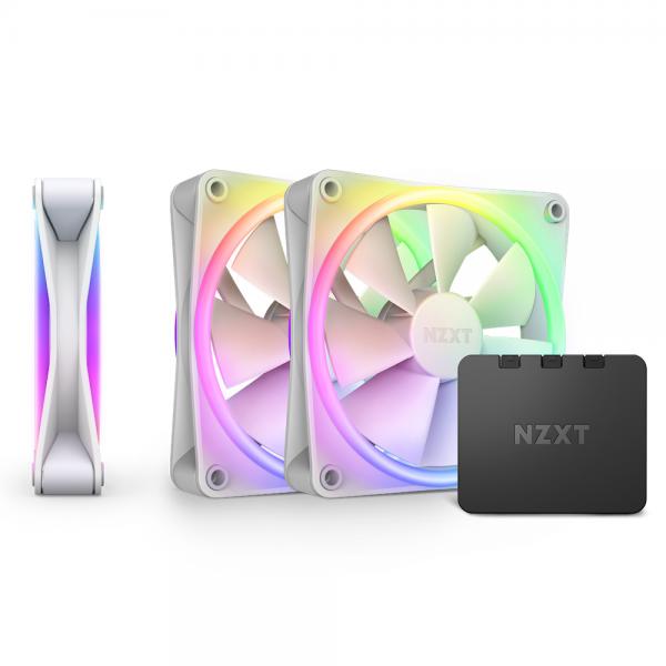 NZXT F120 RGB DUO Triple Pack Case per computer Ventilatore 12 cm Bianco 3 pz (NZXT F120 RGB DUO 3-pack & RGB Control)