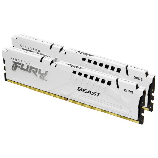 Kingston Technology FURY Beast 32 GB 5600 MT/s DDR5 CL36 DIMM [Kit da 2] White EXPO (Kingston FURY Beast - 32GB:2x16GB - DD)