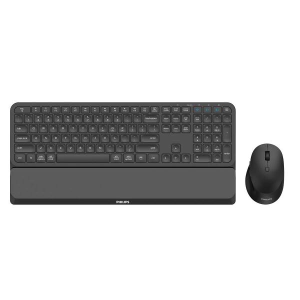 Philips 6000 series SPT6607B/21 tastiera Mouse incluso Universale RF senza fili + Bluetooth Nero (6000 series SPT6607B keyboard - Mouse included RF Wireless + - Bluetooth Black, Nordic Language - Warranty: 36M)