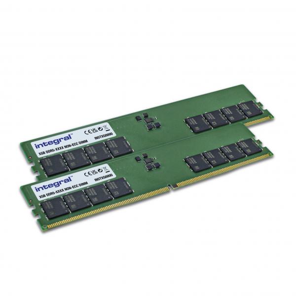 Integral IN5T16GNJRDXK2 memoria 32 GB 2 x 16 GB DDR5 Data Integrity Check [verifica integrità dati] (32GB [2x16GB] PC RAM MODULE DDR5 5600MTs PC5-44800 UNBUFFERED NON-ECC DIMM 1.1V 2GX8 CL46 INTEGRAL)