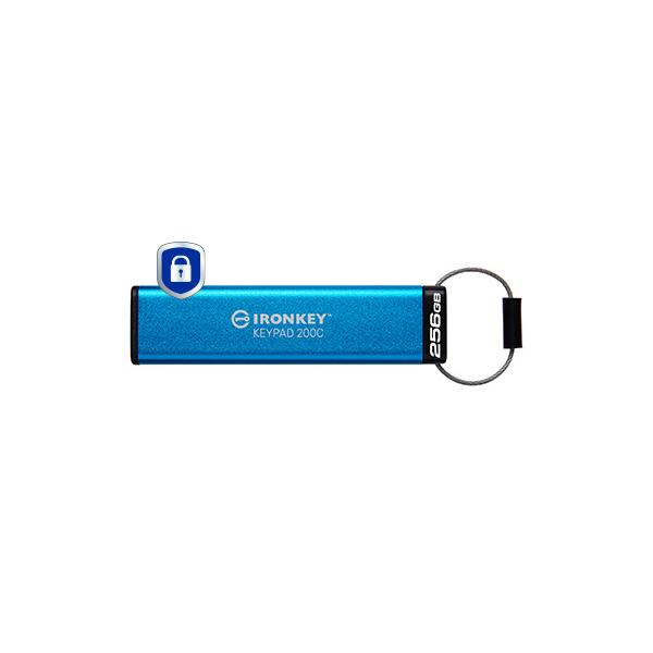 Kingston Technology IronKey Keypad 200C USB-C da 256 GB, FIPS 140-3 livello 3 [in fase di approvazione] AES-256 (KTC Ironkey 256GB KP200C USB)