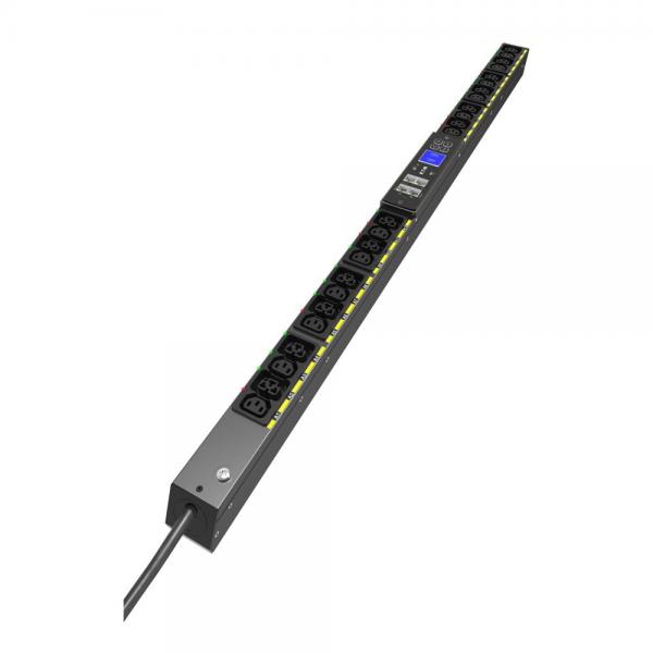 Eaton EVSWFC20A unità di distribuzione dell'energia [PDU] 24 presa[e] AC 22.5U Nero (PDU G4 SW 0U C20 16A 1P 12XC13 - 12XC39)