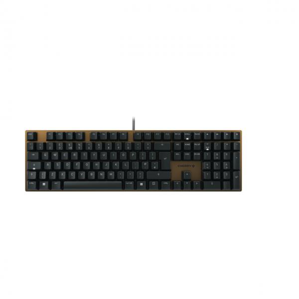 CHERRY KC 200 MX tastiera Universale USB QWERTY Inglese Nero, Bronzo (KC 200 MX CORDED KB MECHANICAL BLKUK) - Versione UK
