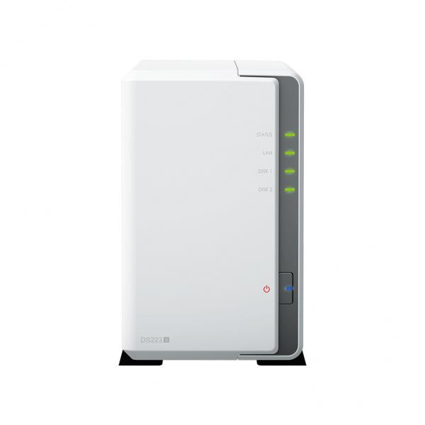 Synology DiskStation DS223J NAS Desktop Realtek RTD1619B 1 GB DDR4 16 TB HDD Bianco (Synology DS223J/16TB-HAT3310)