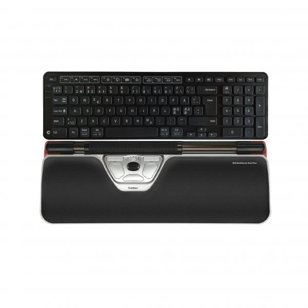 Contour Design RollerMouse Red Plus + Balance tastiera Mouse incluso Ufficio USB + Bluetooth QWERTY Nordic Nero (RollerMouse Red Plus + Balance Keyboar)
