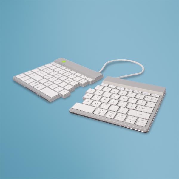 R-Go Tools RGOSBUSWLWH tastiera Ufficio Bluetooth QWERTY Nordic Bianco (R-Go Tastatur Split Break US-Layout Bl)