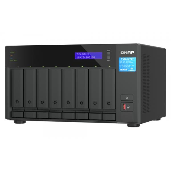 QNAP TVS-h874T NAS Tower Intel® Core™ i9 32 GB DDR4 64 TB HDD QuTS hero Nero (QNAP 64TB [Seagate Ironwolf Pro] TVS-H874T-I9-64G 8-bay QuTS hero NAS; Intel Core i9 16-core [8 Performance cores + 8 Eff