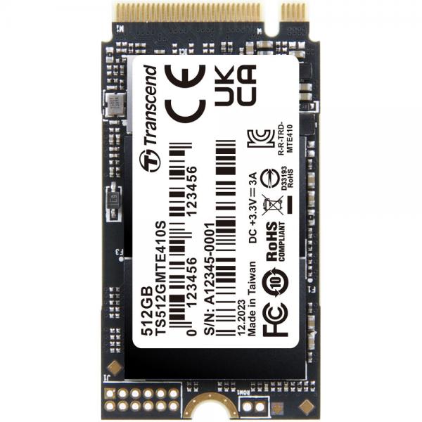 Transcend PCIe SSD 410S 512 GB M.2 PCI Express 4.0 NVMe 3D NAND (Transcend MTE410S - 512 GB - SSD - PCI)