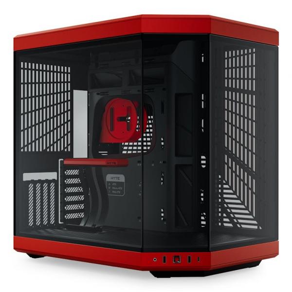 HYTE Y70 Midi Tower Nero, Rosso (HYTE Y70 Midi Tower Sort, R?d)