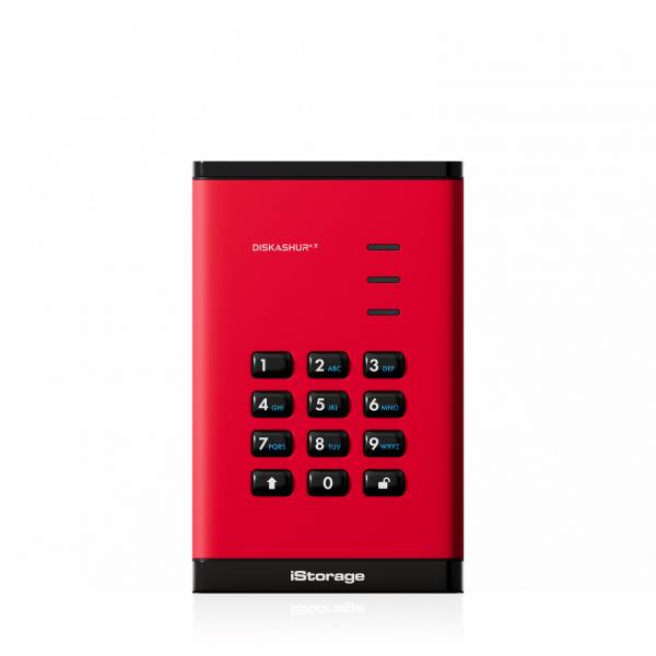 iStorage diskAshur3 SSD 512 GB USB Type-A / USB Type-C 3.2 Gen 1 [3.1 Gen 1] (diskAshur3 SSD 256-bit 512GB - Red)