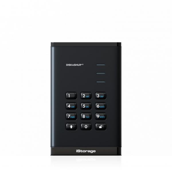 iStorage diskAshur3 SSD 8 TB USB Type-A / USB Type-C 3.2 Gen 1 [3.1 Gen 1] Nero (diskAshur3 SSD 256-bit 8TB - Black)