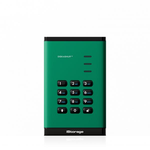 iStorage diskAshur3 SSD 8 TB USB Type-A / USB Type-C 3.2 Gen 1 [3.1 Gen 1] (diskAshur3 SSD 256-bit 8TB - Green)