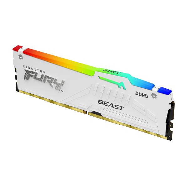 Kingston Technology FURY Beast 16GB 6000MT/s DDR5 CL36 DIMM White RGB EXPO (Kingston FURY Beast RGB - 16GB - DDR5)
