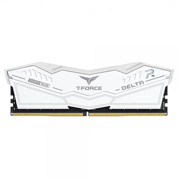 Team Group FF4D532G8000HC38DDC01 memoria 32 GB 2 x 16 GB DDR5 8000 MHz Data Integrity Check [verifica integrità dati] (Team T-Force Delta RGB 32GB Kit [2 x 16GB], DDR5, 8000MHz [PC5-6400], CL38, ECC, AMD EXPO & XMP 3.0, PMIC, DIMM Memory, White)