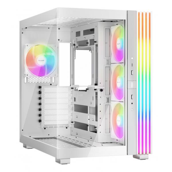 Be Quiet! Light Base 600 LX ARGB Gaming Case w/ Glass Front & Side, ATX, Invertible, 4x ARGB Fans, 1.33M ARGB Strip & Controller, USB-C, Asus BTF Compatible, White