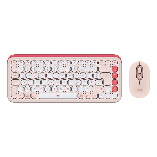 Logitech POP ICON COMBO (POP ICON COMBO MOUSE AND KB - ROSE - DEU - CENTRAL-419) - Versione Tedesca