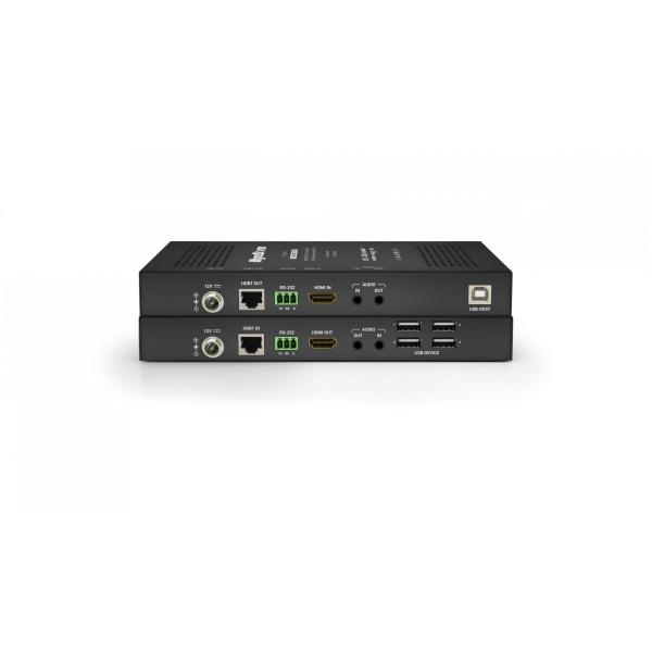 WyreStorm EX-100-H2 moltiplicatore AV Trasmettitore e ricevitore AV Nero (Wyrestorm - EX-100-H2 - 4K60Hz 4:2:0 HDBT 2.0 Extender Set / PoH / USB 2.0 / Analog Audio & RS-232 Passthrough [4K: 100m/328f