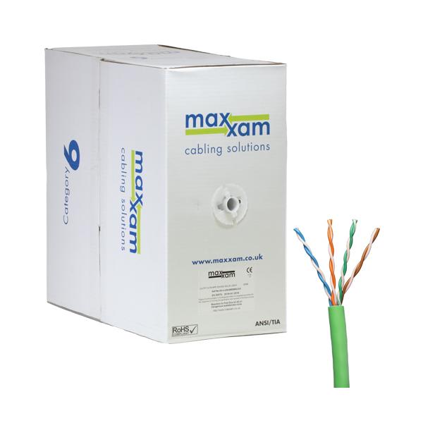 Cablenet XX60003G cavo di rete Verde 305 m Cat6 U/UTP [UTP] (CNL C6 Gn UTP Ls 24AWG Sld Dca 305m)