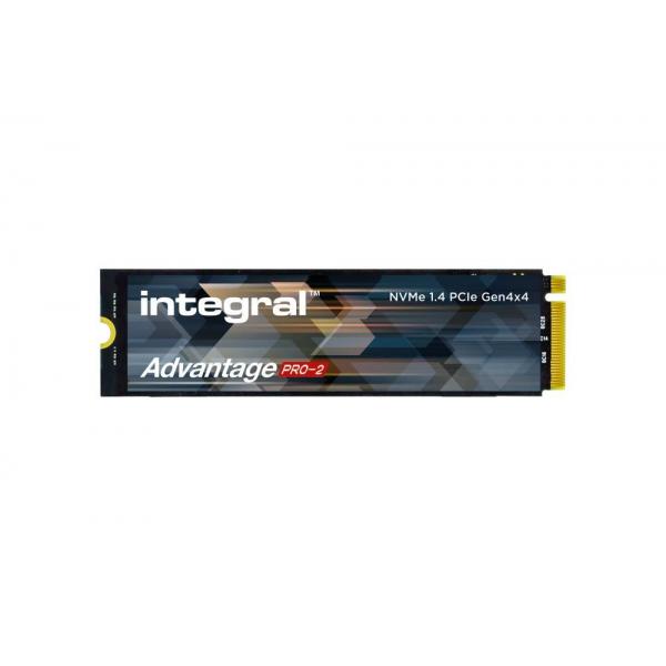Integral LSE10Z002TG8-IN drives allo stato solido 2 TB M.2 PCI Express 4.0 NVMe TLC (2TB - 2000GB SSD M.2 2280 NVME 1.4 PCIe Gen4 x4 R-7300MBs W-6400MBs IOPS R-1000K W-950K TLC TBW 1200 ADVANTAGE PRO
