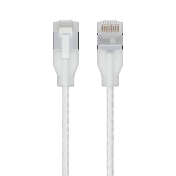Ubiquiti UACC-Cable-Patch-EL-C6A-0.15M-W-24 cavo di rete Translucent, Bianco 0,15 m Cat6a (Ultra-thin braided shielded - RJ45 patch cable, designed - and optimized for 10 GbE networking. 0.15M-W-24 -