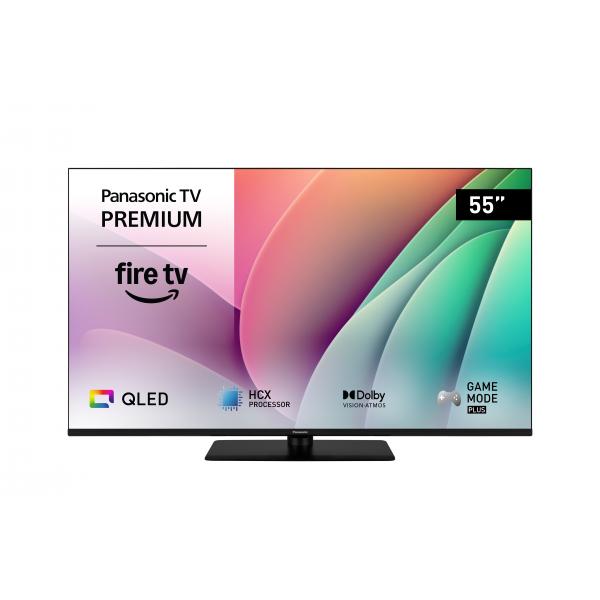 Panasonic Smart TV LED 4K HD serie W80 con Fire TV (Panasonic TV-55W80AEZ schwarz)