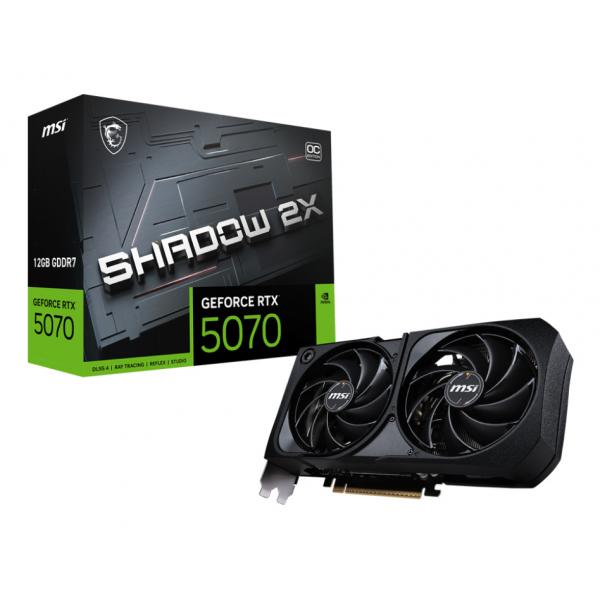 MSI GeForce RTX 5070 12G SHADOW 2X OC NVIDIA 12 GB GDDR7 (MSI RTX5070 12GB SHADOW 2X OC VGA BULK)