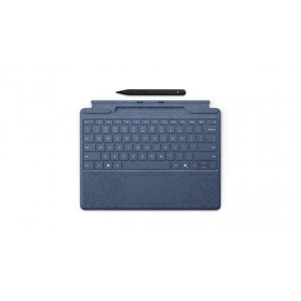 Microsoft Surface Pro Keyboard with Slim Pen QWERTZ Tedesco Microsoft Cover port Blu