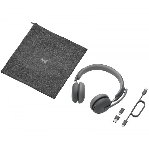 Logitech Zone Wireless 2 Auricolare Con cavo e senza cavo A Padiglione Ufficio USB tipo-C Bluetooth Grafite