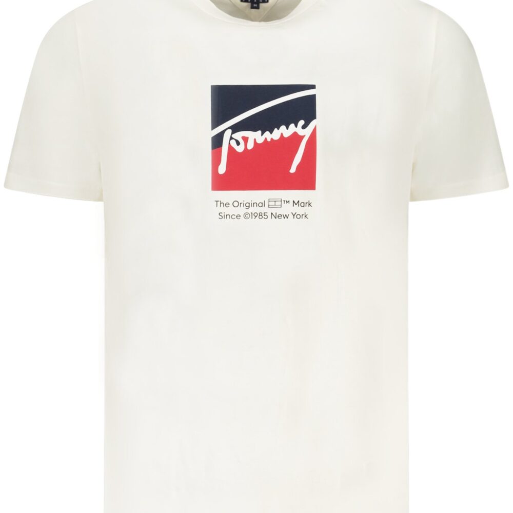TOMMY HILFIGER T-SHIRT MANICHE CORTE UOMO BIANCO