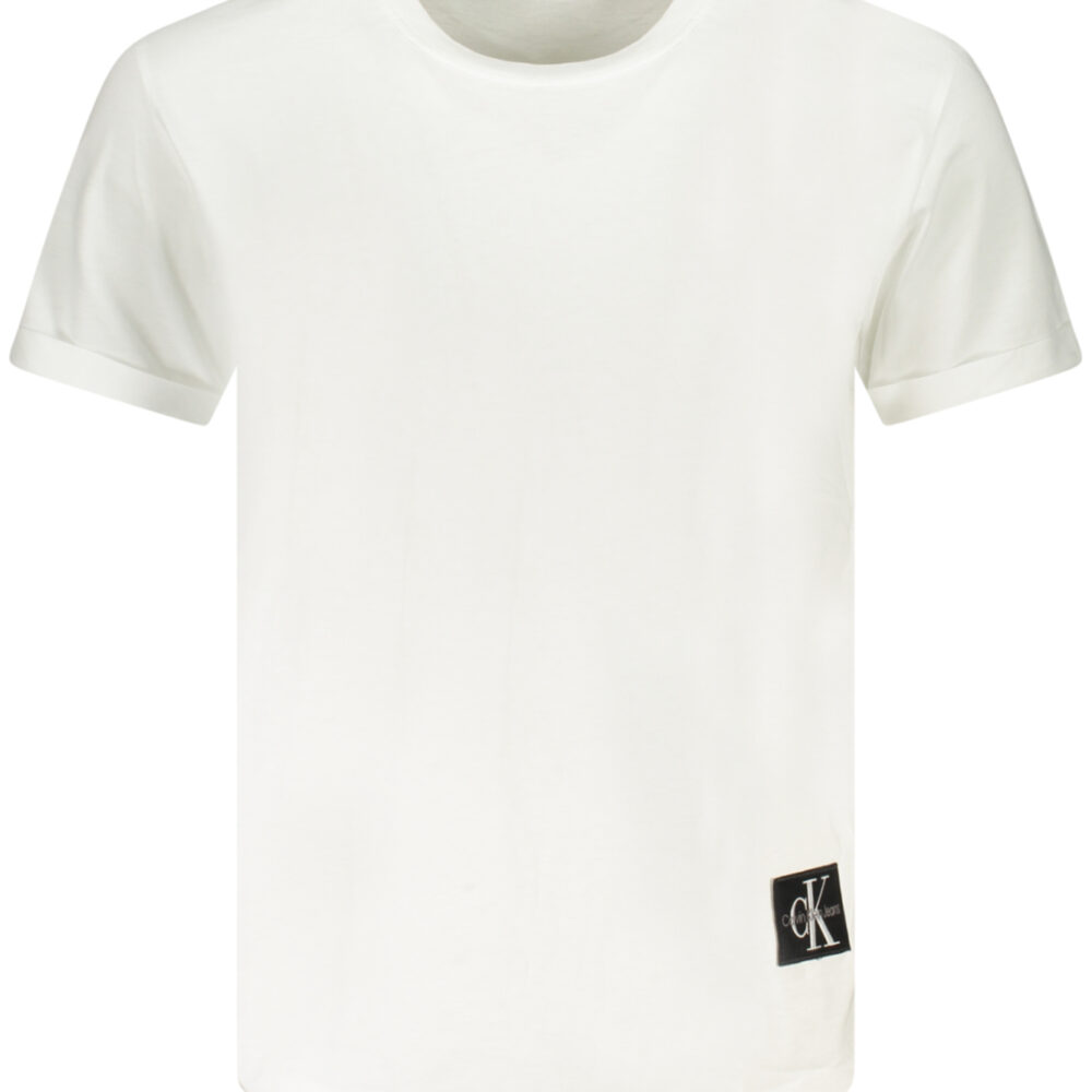 CALVIN KLEIN T-SHIRT MANICHE CORTE UOMO BIANCO