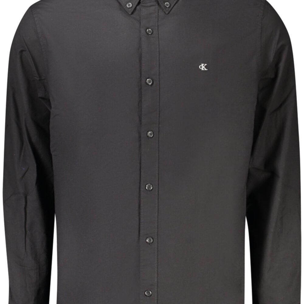 CALVIN KLEIN CAMICIA MANICHE LUNGHE UOMO NERO