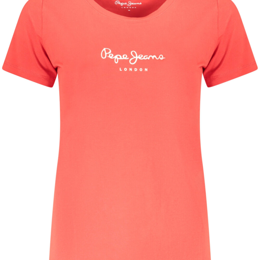 PEPE JEANS T-SHIRT MANICHE CORTE DONNA ROSSO