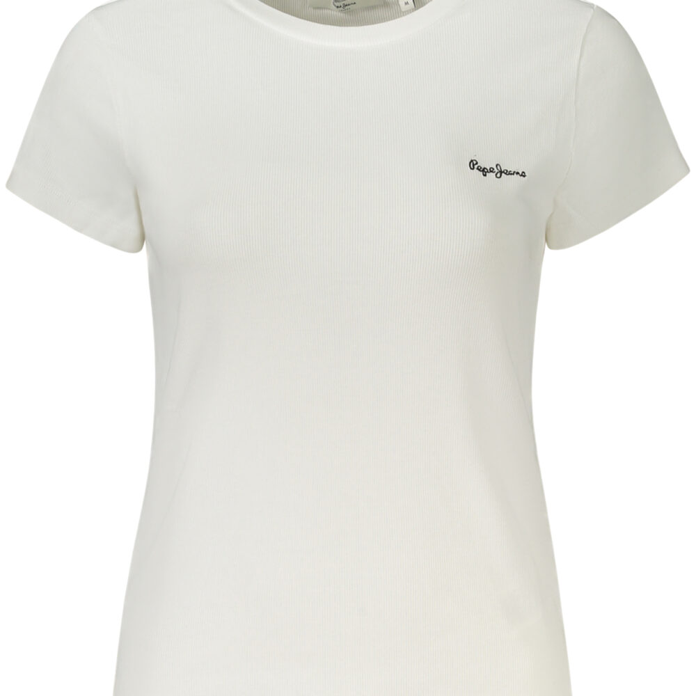 PEPE JEANS T-SHIRT MANICHE CORTE DONNA BIANCO