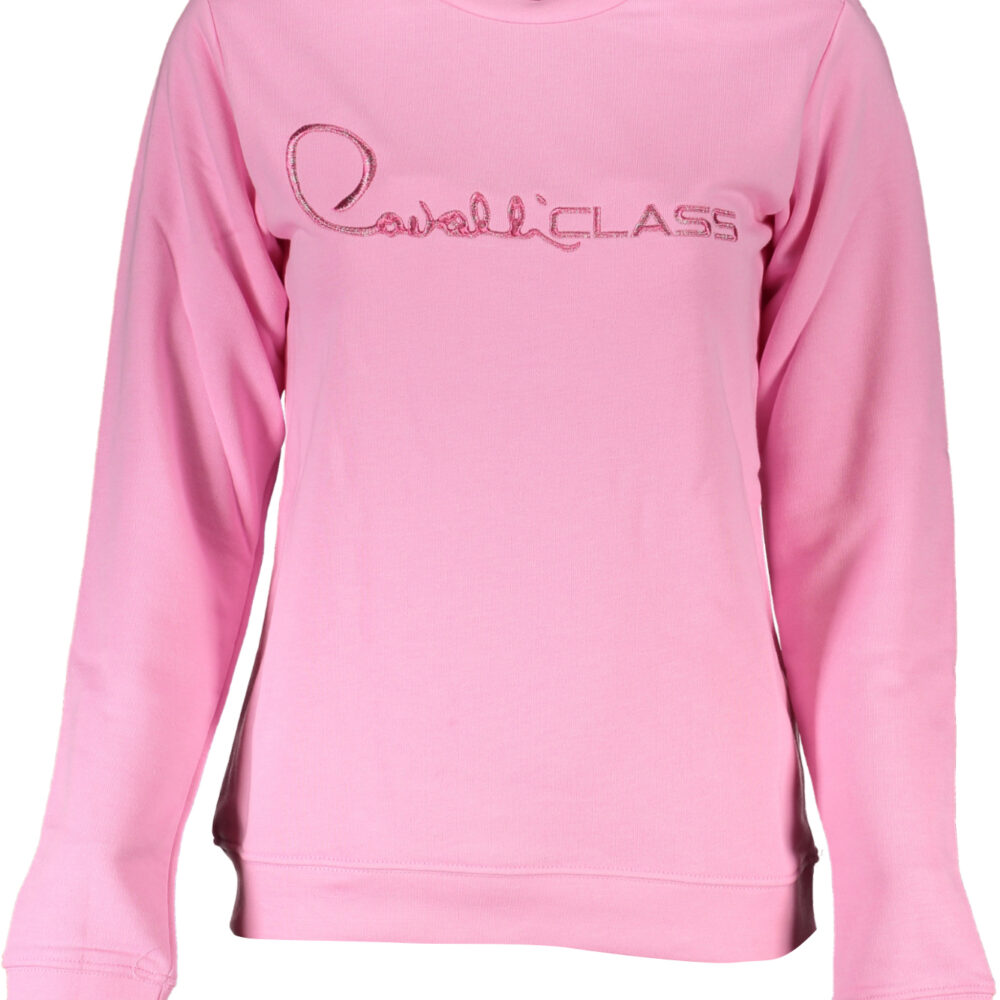 CAVALLI CLASS FELPA SENZA ZIP DONNA ROSA