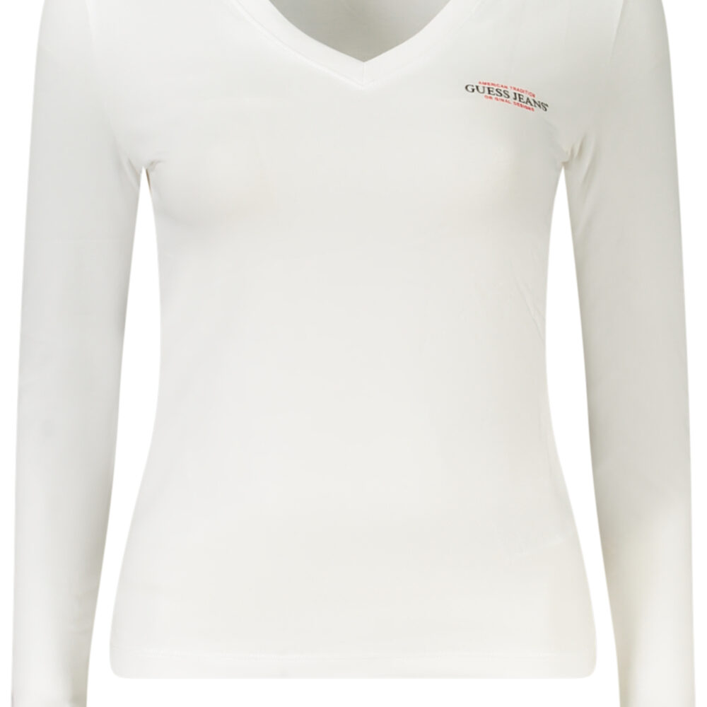 GUESS JEANS T-SHIRT MANICHE LUNGHE DONNA BIANCO