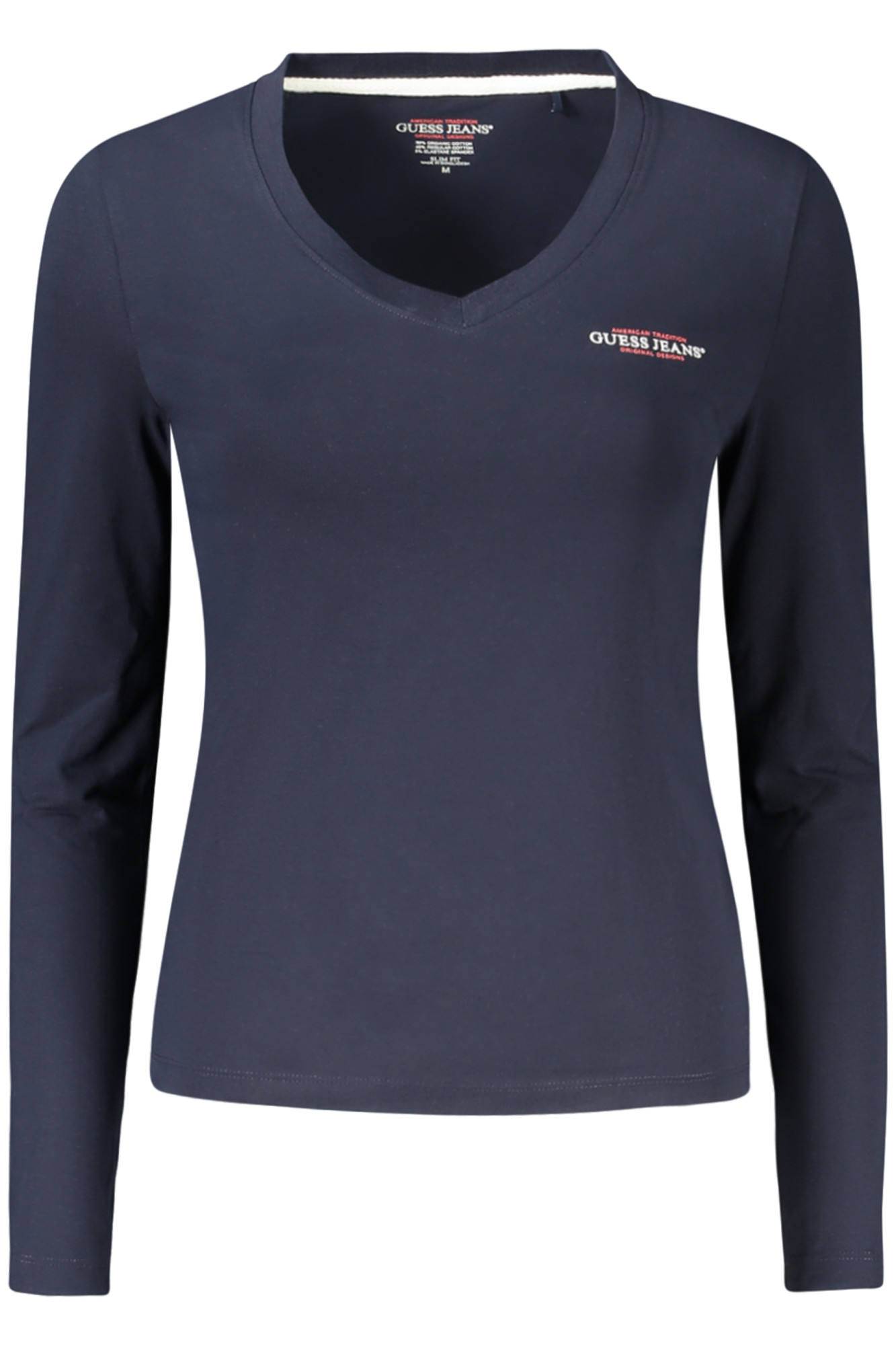 GUESS JEANS T-SHIRT MANICHE LUNGHE DONNA BLU