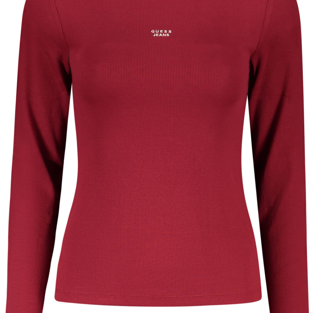 GUESS JEANS T-SHIRT MANICHE LUNGHE DONNA ROSSO