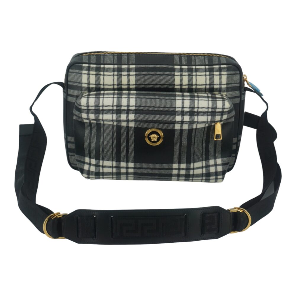 Elegant Grey Leather Crossbody Bag