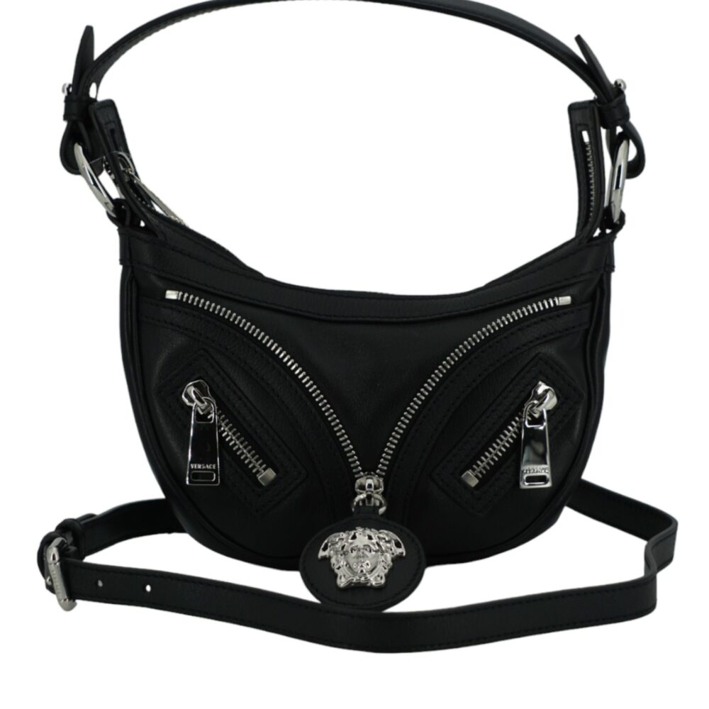 Elegant Black Mini Hobo Shoulder Bag
