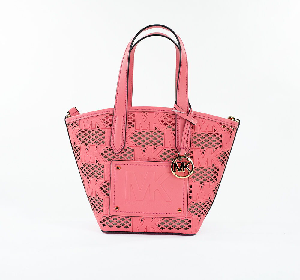 Kimber Small Tea Rose Leather 2-in-1 Zip Tote Messenger Bag Purse