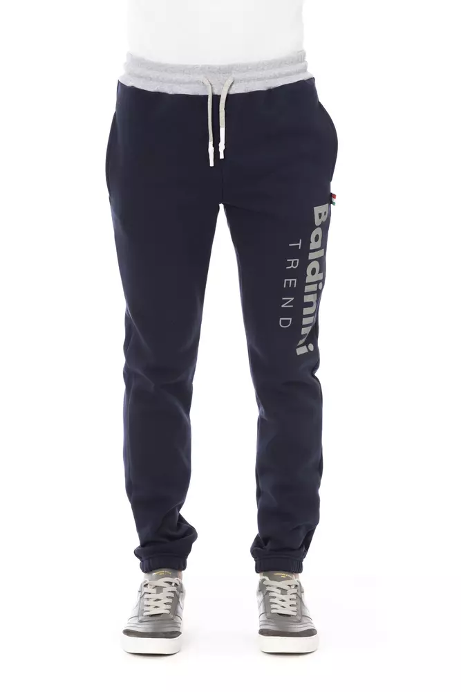 Blue Cotton Men's Sport Pant