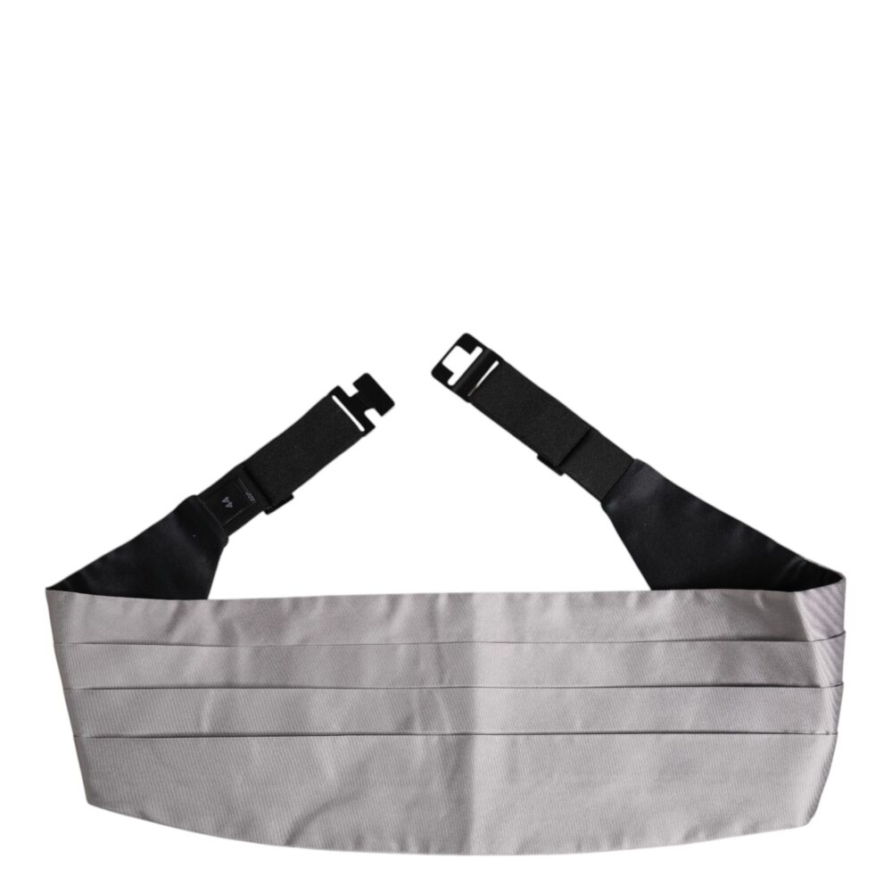 Gray Men 100% Silk Belt Wide Waist Cummerbund