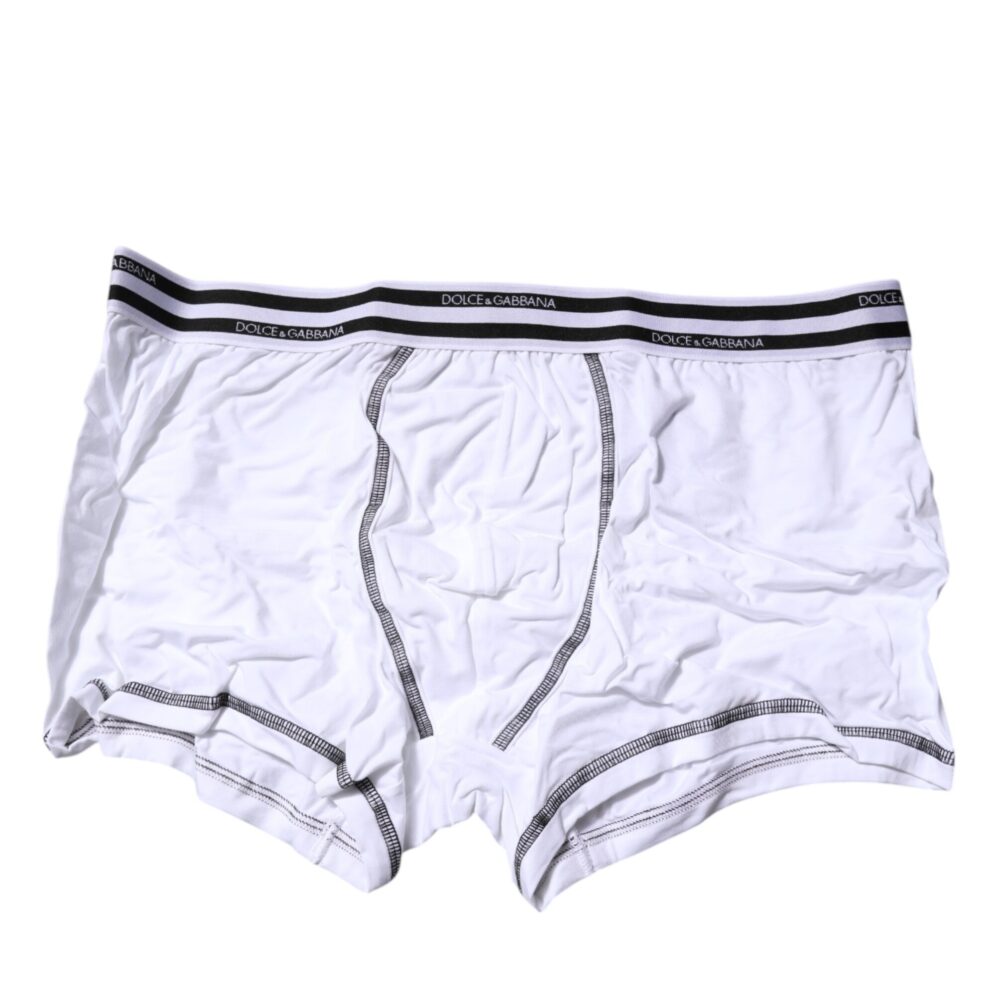White Cotton Stretch Regular Boxer Underwear