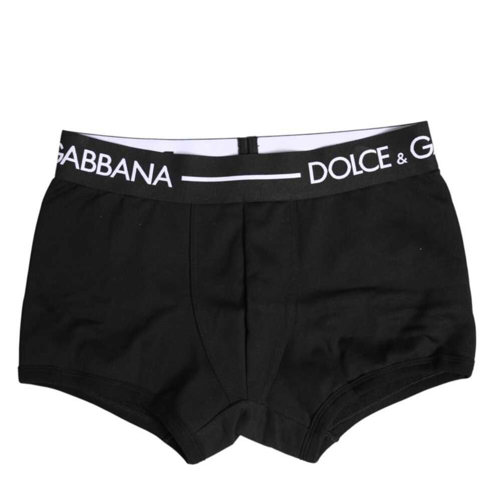 Black Cotton Stretch Regular Boxer Underwear