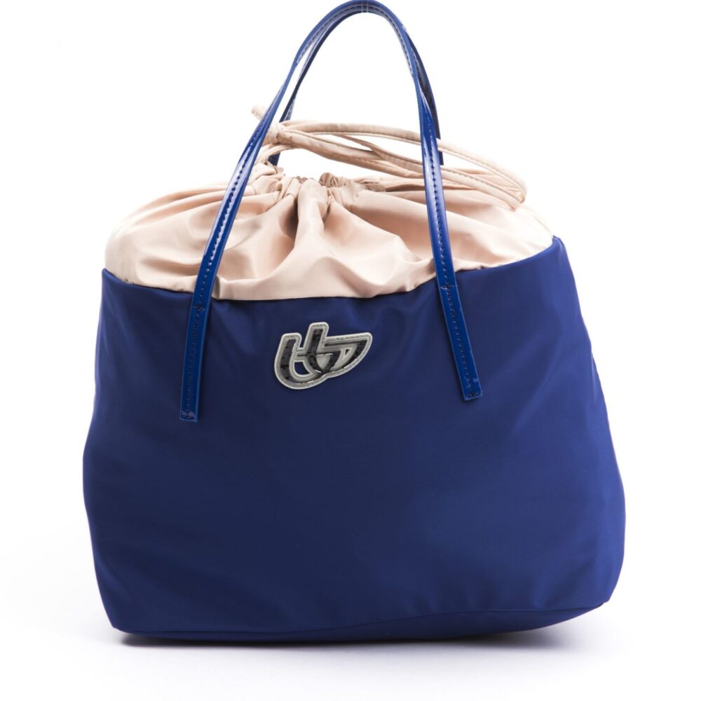 Blue Polyester Women Shoulder Bag