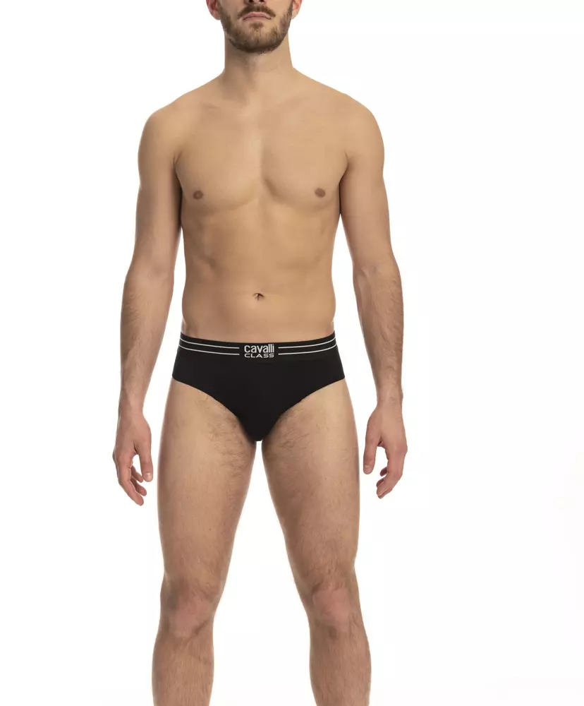 Black Cotton Men's Underwear Boxer Brief Tri-pack