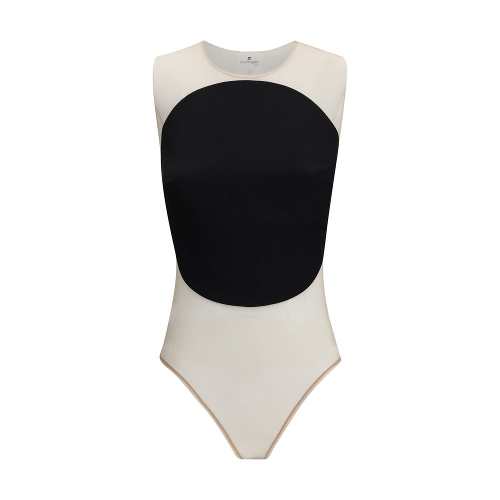 ILLUSION CIRCLE SATIN BODYSUIT